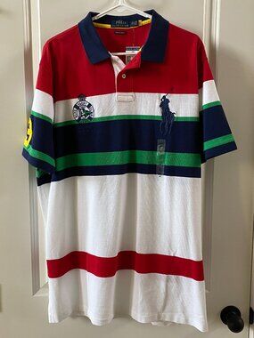 Polo Ralph Lauren  Men's Multicolor Polo Shirt Size XXL Custom Slim Fit NWT